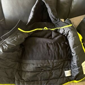 Free Country Black and Neon Yellow Kids Puffer Jacket